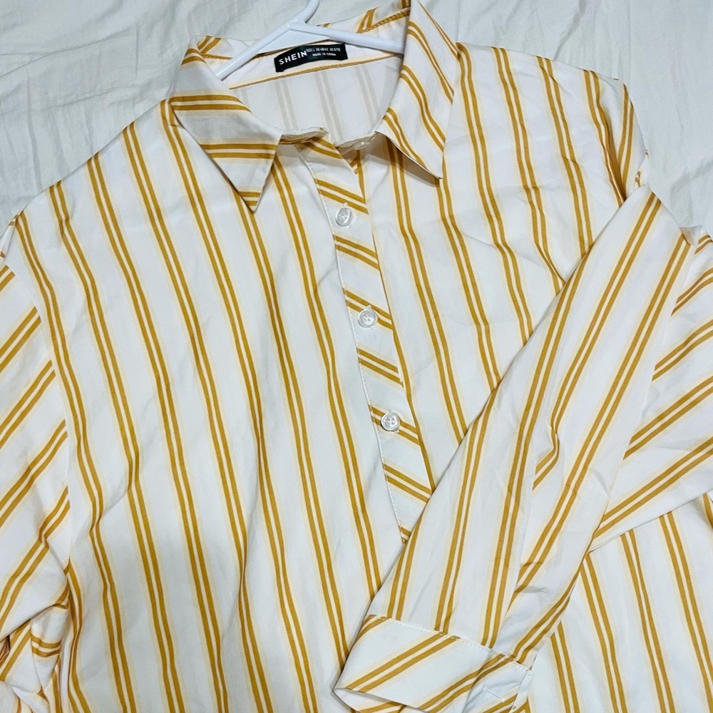 Mustard stripped blouse